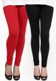 Pannkh Black/Red Solid Legging Women