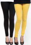 Pannkh Black/Yellow Solid Legging Women