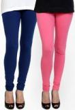 Pannkh Pink/Blue Solid Legging Women