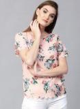 Pannkh Pink Printed Regular Top Women