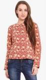 Paprika Beige Printed Summer Jacket Women