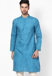 Parikrama Blue Kurtas Men