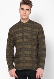 Parikrama Brown Color Printed Kurta Men