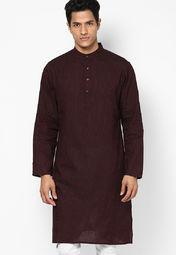 Parikrama Maroon Kurta Men