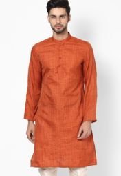 Parikrama Orange Kurtas Men