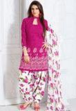 Parisha Pink Printed Dress Material Women