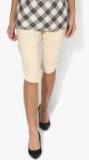 Park Avenue Beige Printed Capri Women