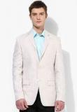 Park Avenue Beige Solid Blazer Men