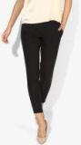 Park Avenue Black Skinny Fit Solid Regular Trouser Women