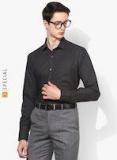 Park Avenue Black Slim Fit Solid Formal Shirt Men