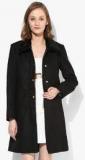 Park Avenue Black Solid Long Coat women