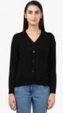 Park Avenue Black Solid Sweater Women