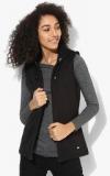 Park Avenue Black Solid Winter Jacket Women