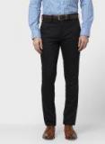 Park Avenue Blue Slim Fit Solid Formal Trousers Men