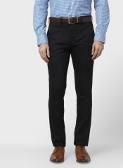 Park Avenue Blue Slim Fit Solid Formal Trousers men