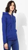 Park Avenue Blue Solid Hoodie Women