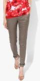 Park Avenue Brown Solid Slim Fit Chinos women