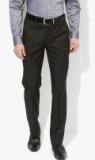 Park Avenue Coffee Brown Solid Regular Fit Formal Trouser men