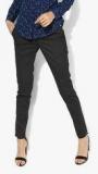 Park Avenue Dark Grey Solid Regular Fit Chinos women