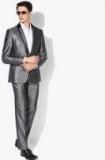 Park Avenue Grey & Black Slim Fit Single Breasted Casual Suits Men