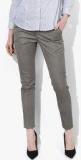 Park Avenue Grey Solid Regular Fit Chinos women