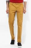 Park Avenue Khaki Solid Slim Fit Chinos men