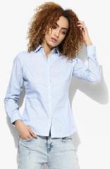 Park Avenue Light Blue Printed Shirt women