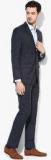 Park Avenue Navy Blue Solid Slim Fit Suit men