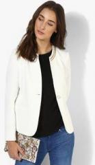 Park Avenue Off White Embellished Fitted Blazer women