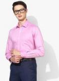 Park Avenue Pink Slim Fit Solid Formal Shirt Men