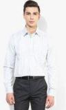 Park Avenue White Checked Slim Fit Formal Shirt Men