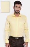 Park Avenue Yellow Slim Fit Solid Formal Shirt Men