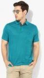 Parx Blue Solid Polo T Shirt Men