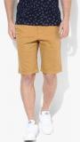 Parx Mustard Yellow Solid Shorts men