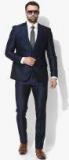 Parx Navy Blue Urban Fit Solid Formal Suit Men