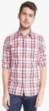 Parx Red Checked Casual Shirt Men