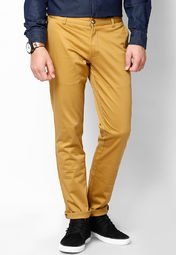 Parx Yellow Chinos Men