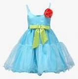 Peaches Blue Party Dress Girls