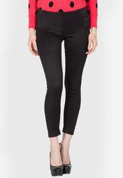 Peacot Black Solid Legging Women