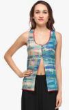 Pehraan Blue Printed Shrug Women