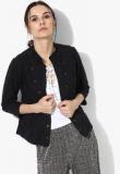 People Black Solid Summer Jacket women