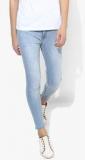 People Light Blue Washed Mid Rise Skinny Fit Jeans women