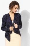 People Navy Blue Printed Shrug women