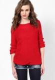 People Red Full Sleeve Sweater Women