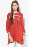 People Red Solid Tunic women