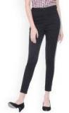 People Women Black Slim Fit Mid Rise Clean Look Jeans