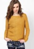 People Yellow Full Sleeve Sweater Women