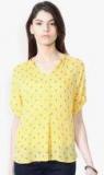 People Yellow Printed Top Women