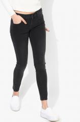 Pepe Jeans Black Jeggings Super Skinny Fit Mid Rise Clean Look Jeans women