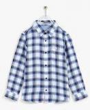 Pepe Jeans Blue Checked Regular Fit Casual Shirt Boys